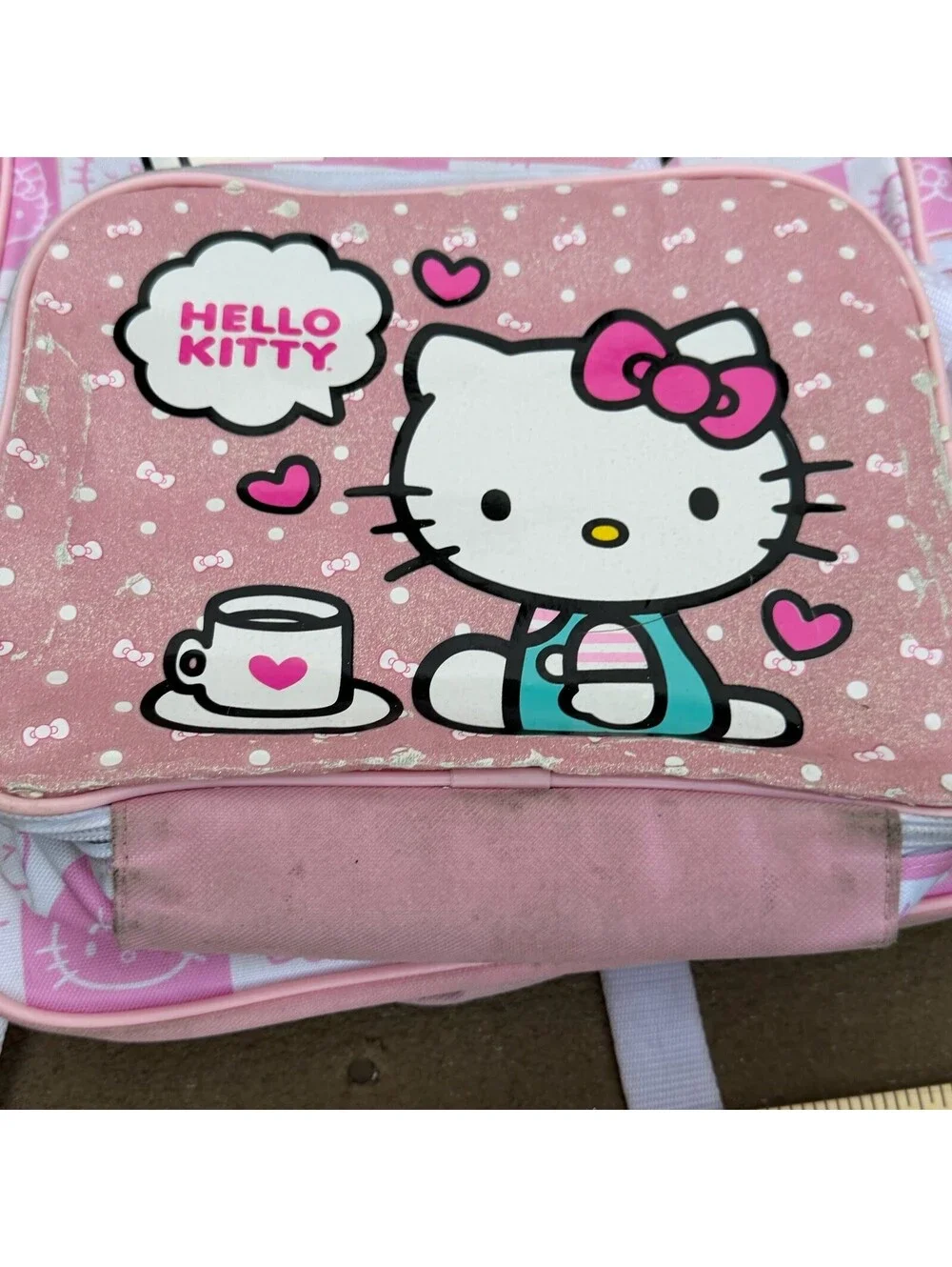Hello Kitty Pink Backpack Book Bag Lunch Box Senior Year Sanrio School Bag
